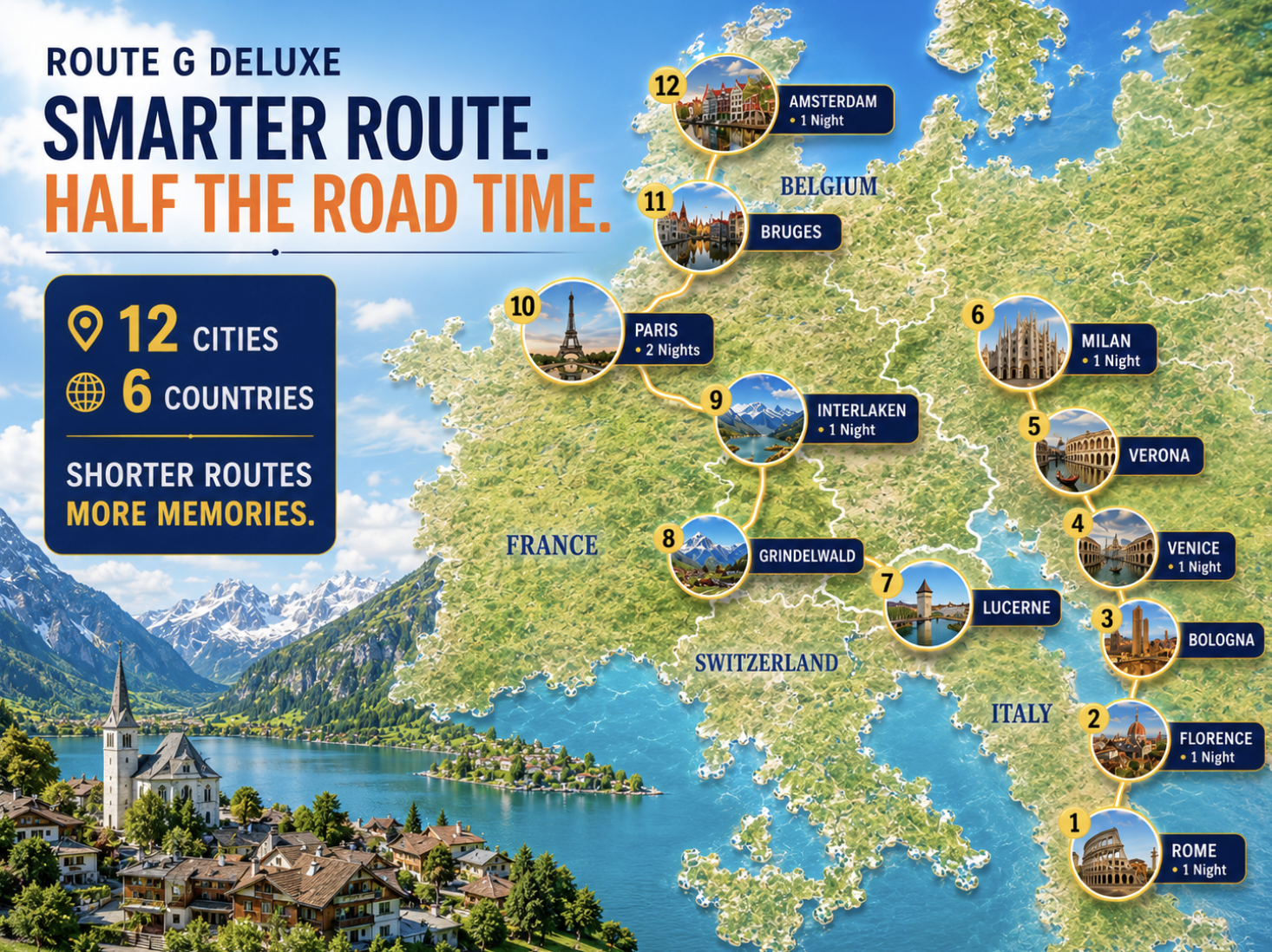 Route G Deluxe Europe Map